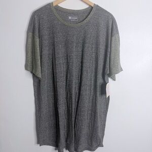 NWT Lularoe Men’s Patrick Short Sleeves Tee Gray Green 2XL Casual Everyday Crew